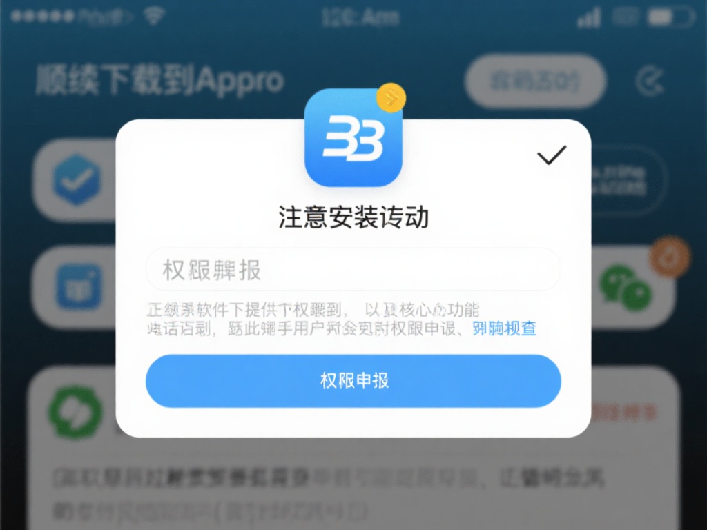 注意安装时的权限申请
当你顺利下载到应用后，安装